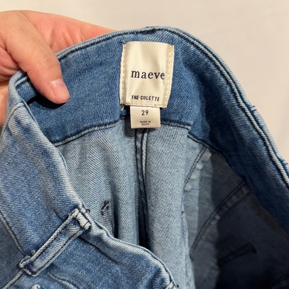 Maeve The Colette Crop High-Rise Wide-Leg Jeans Blue Algae Wash Size 29 - Picture 11 of 12